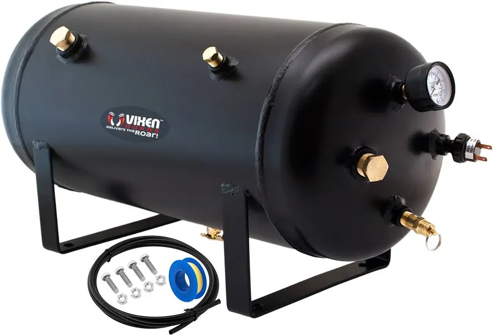 Vixen Horns 5 Gallon 8 Ports Train/Air Horn Tank System - 200 PSI - VXT5000