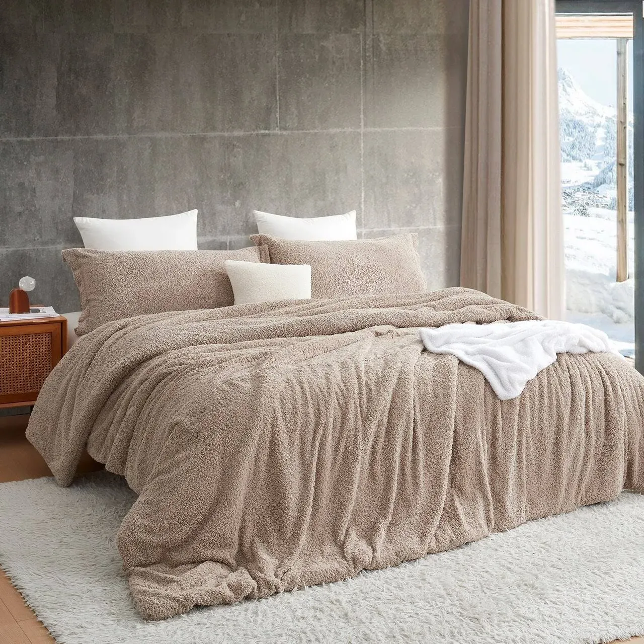 My Childhood Teddy Bear - Coma Inducer® Oversized King Comforter Set - Taupe Brown