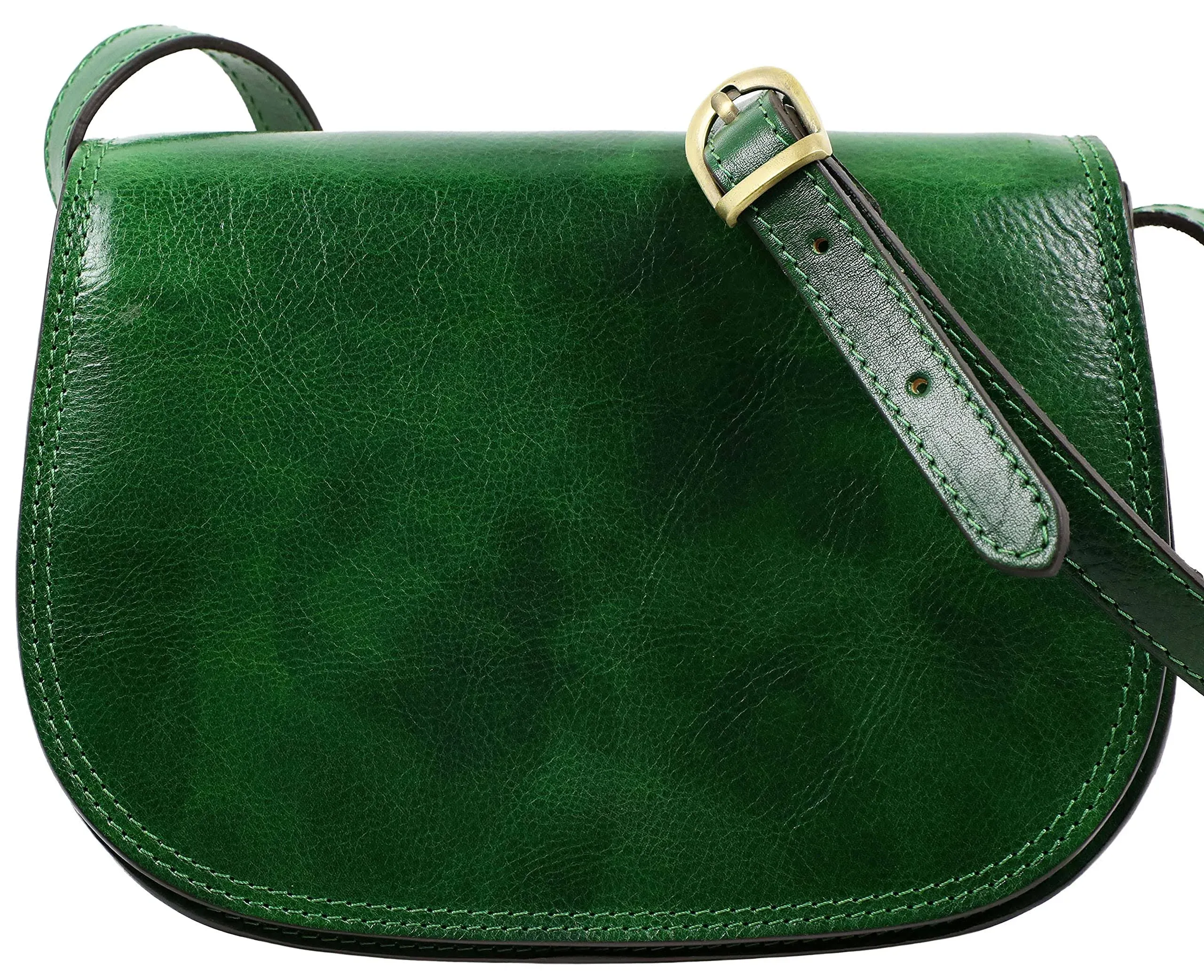 Time Resistance Leather Cross Body Bag - Moonfleet, Green