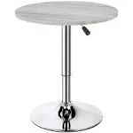 Yaheetech Adjustable Pub Round Table Counter Height Bistro Table w/ 360° Swivel MDF Tabletop Gray