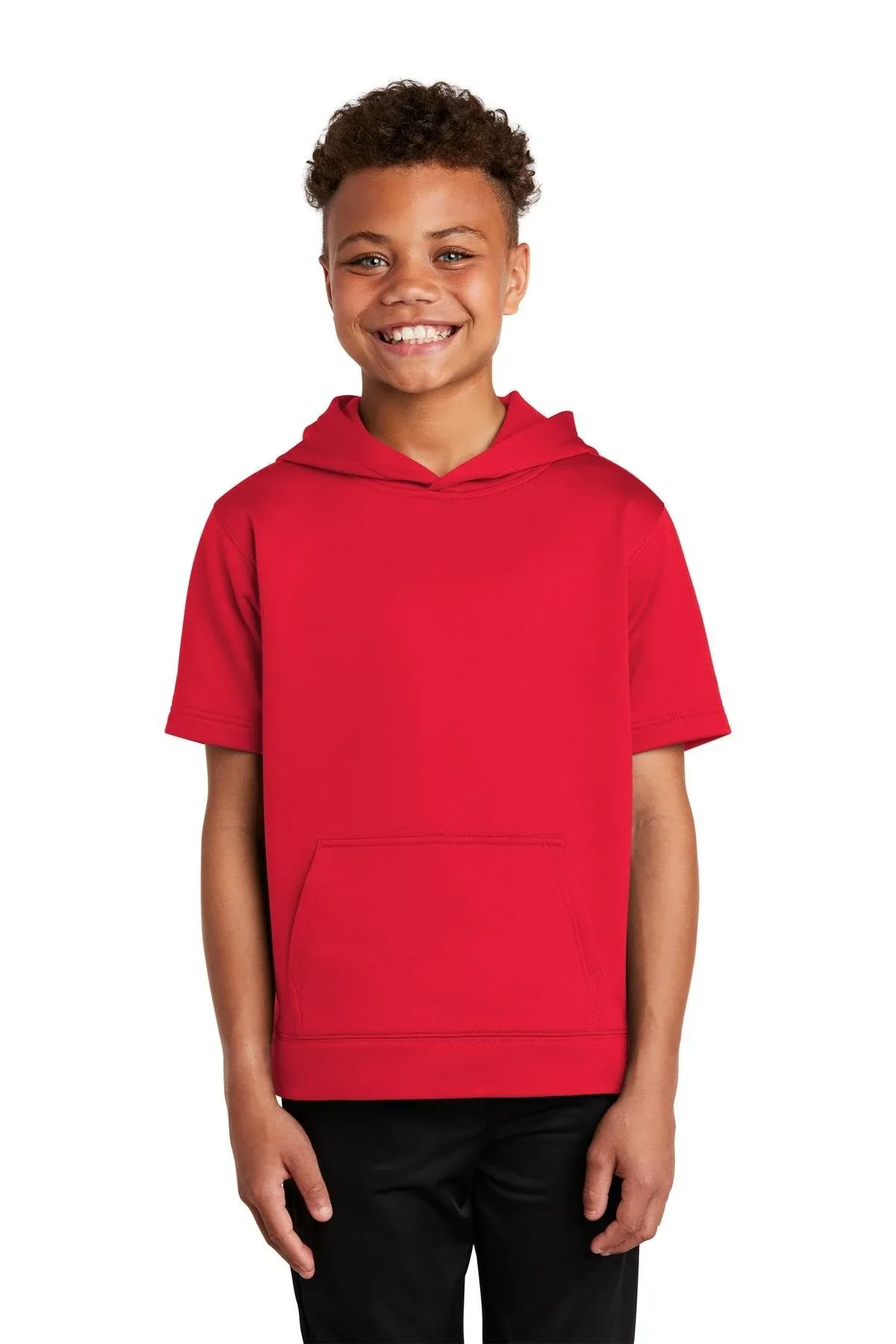 Sport-Tek Sport-Wick Fleece Short Sleeve Hooded Pullover