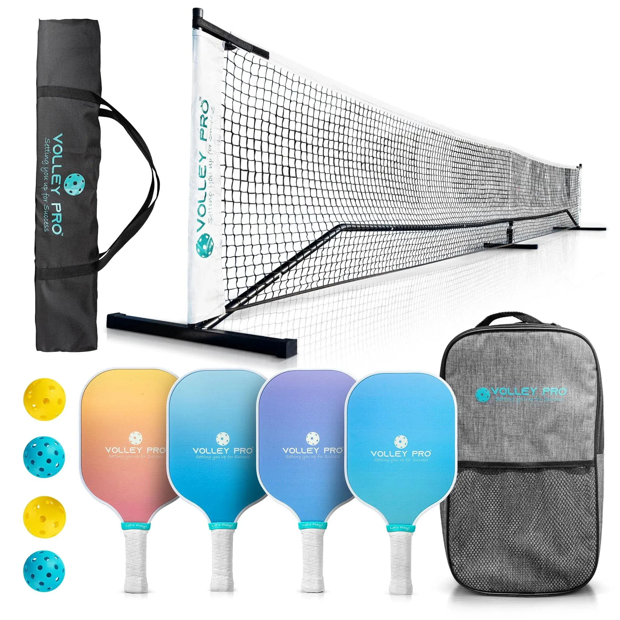 Complete Pickleball Set with Net | High Quality Carbon Fiber Paddles