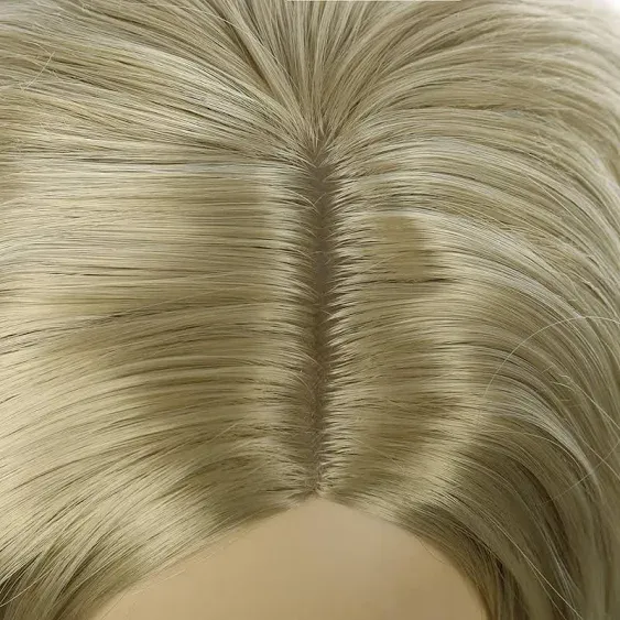 Kids Child Wig Blonde Wig Short Wavy Wig Ash Blonde Wig Mixed Blonde Wig for Gilrs Cosplay Party Heat Resistant Blonde Synthetic Hair Wig (Ash Blonde)