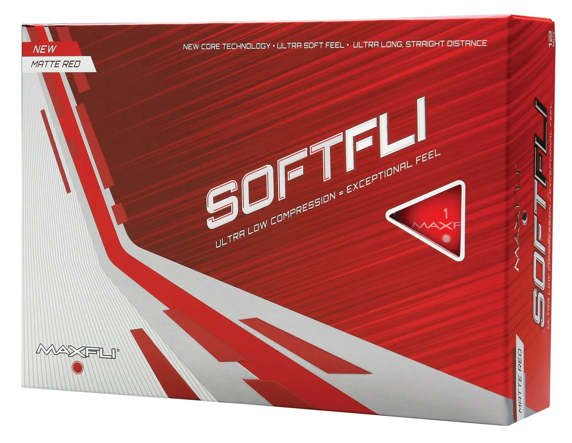 Maxfli 2021 Softfli Matte Golf Balls, Men's, Matte Red