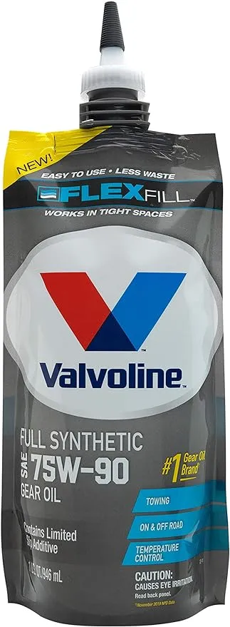 Valvoline FlexFill Full Synthetic SAE 75W-90 Gear Oil 1 QT Pouch