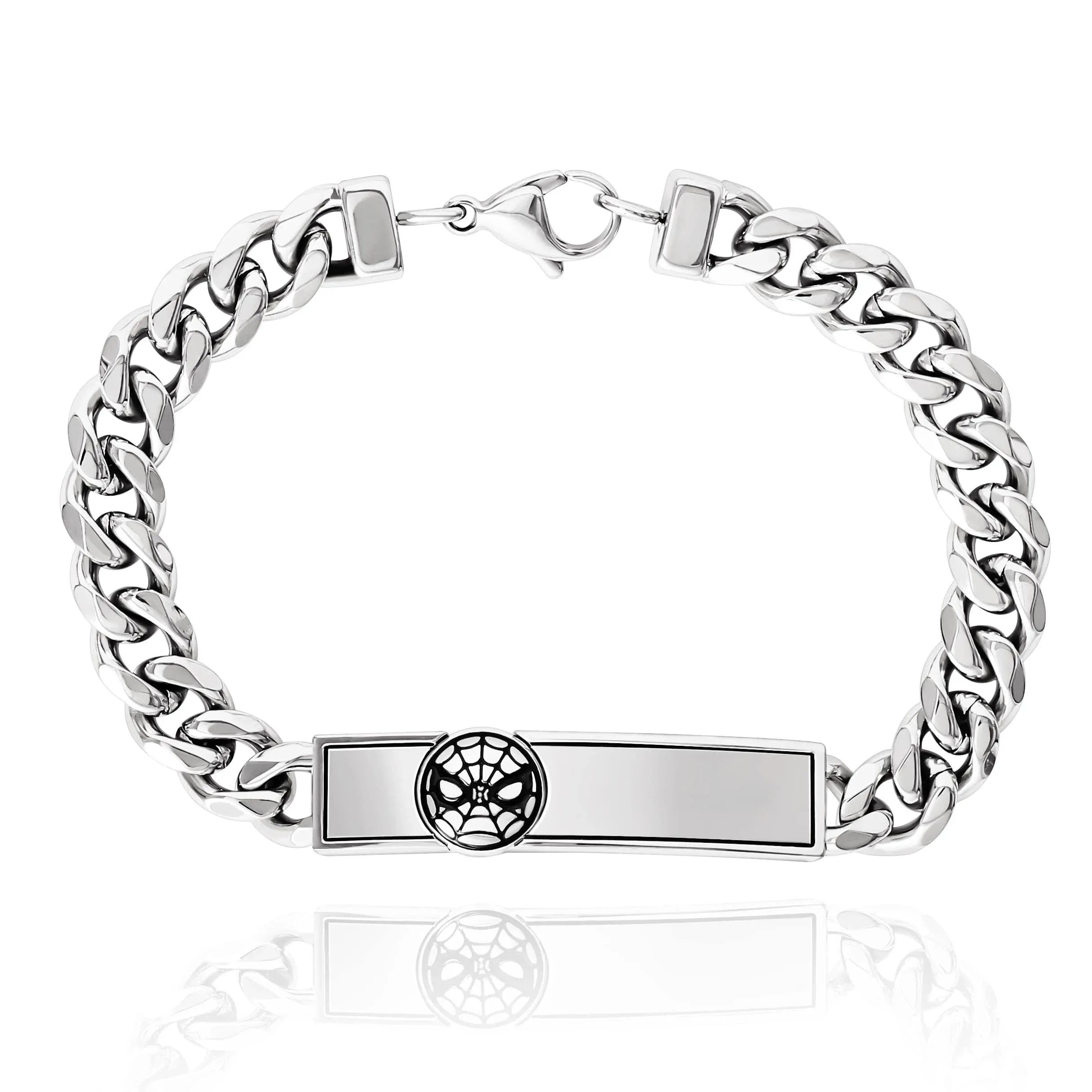 Marvel Spider-Man Mens ID Bracelet Stainless Steel