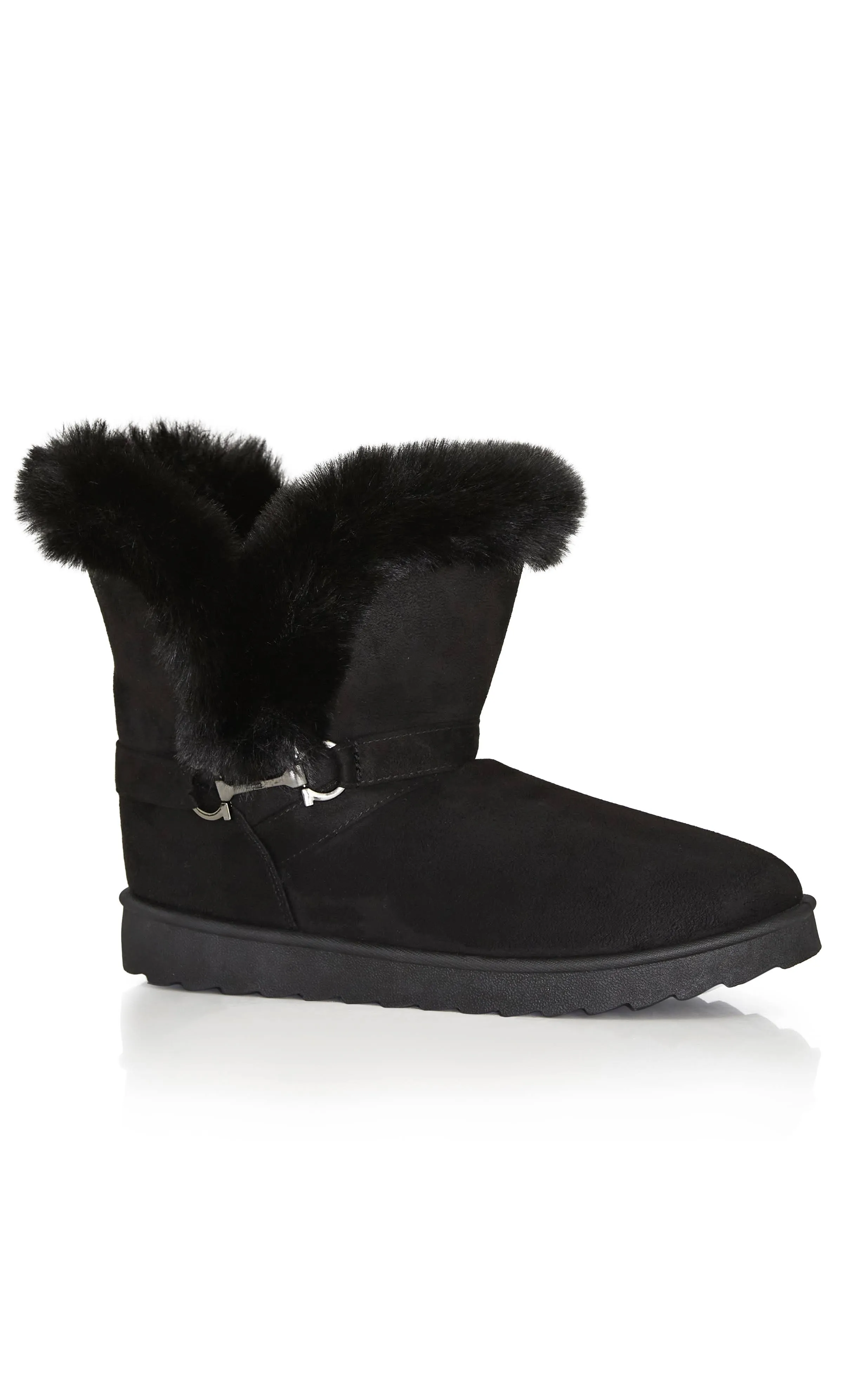 Plus Size Pippa Hug Boot in Black, Size EU41 | Avenue