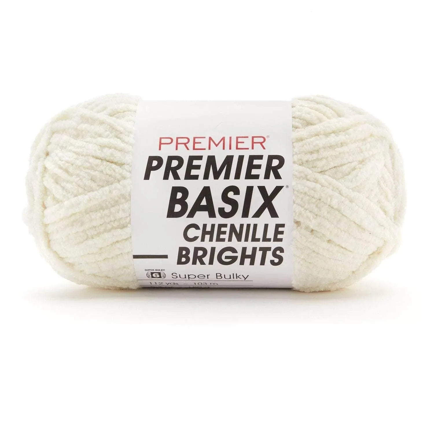 Premier Basix Chenille Brights Yarn-Winter White