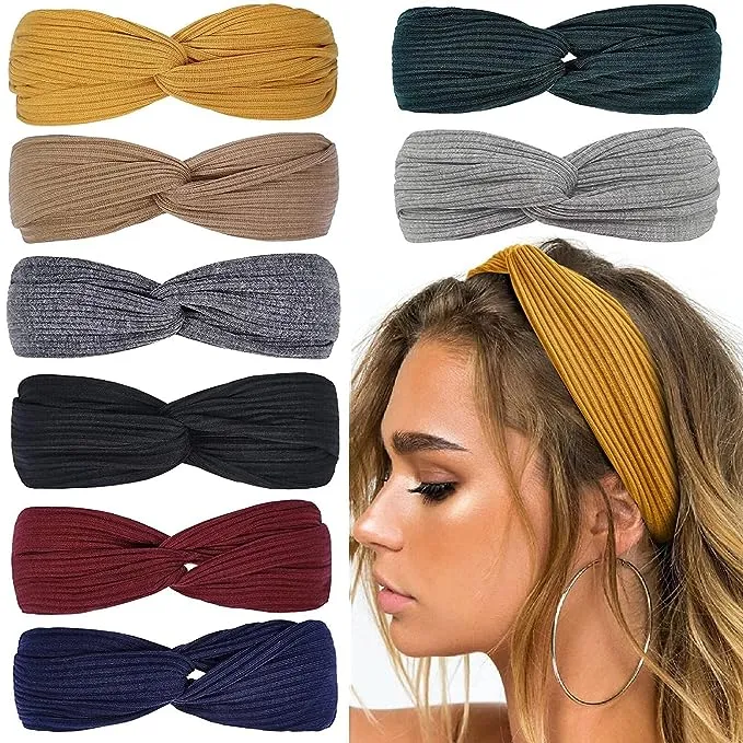 Women's and Girls' Knotted Boho Stretchy Headbands