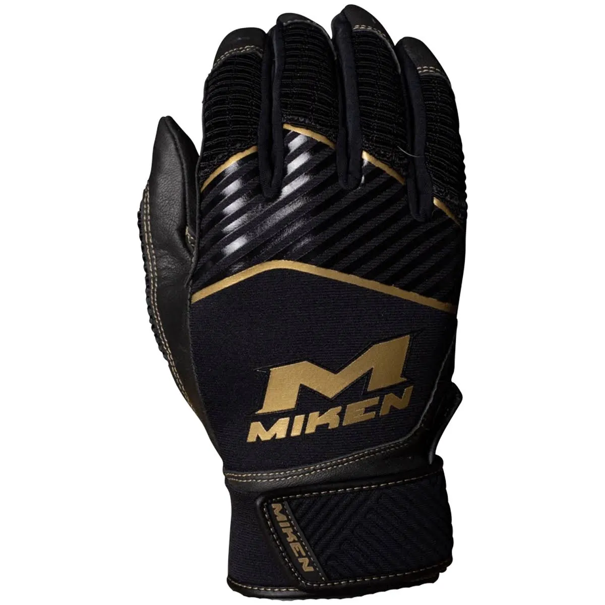 Miken Gold Adult Softball Batting Gloves: MBGGLD