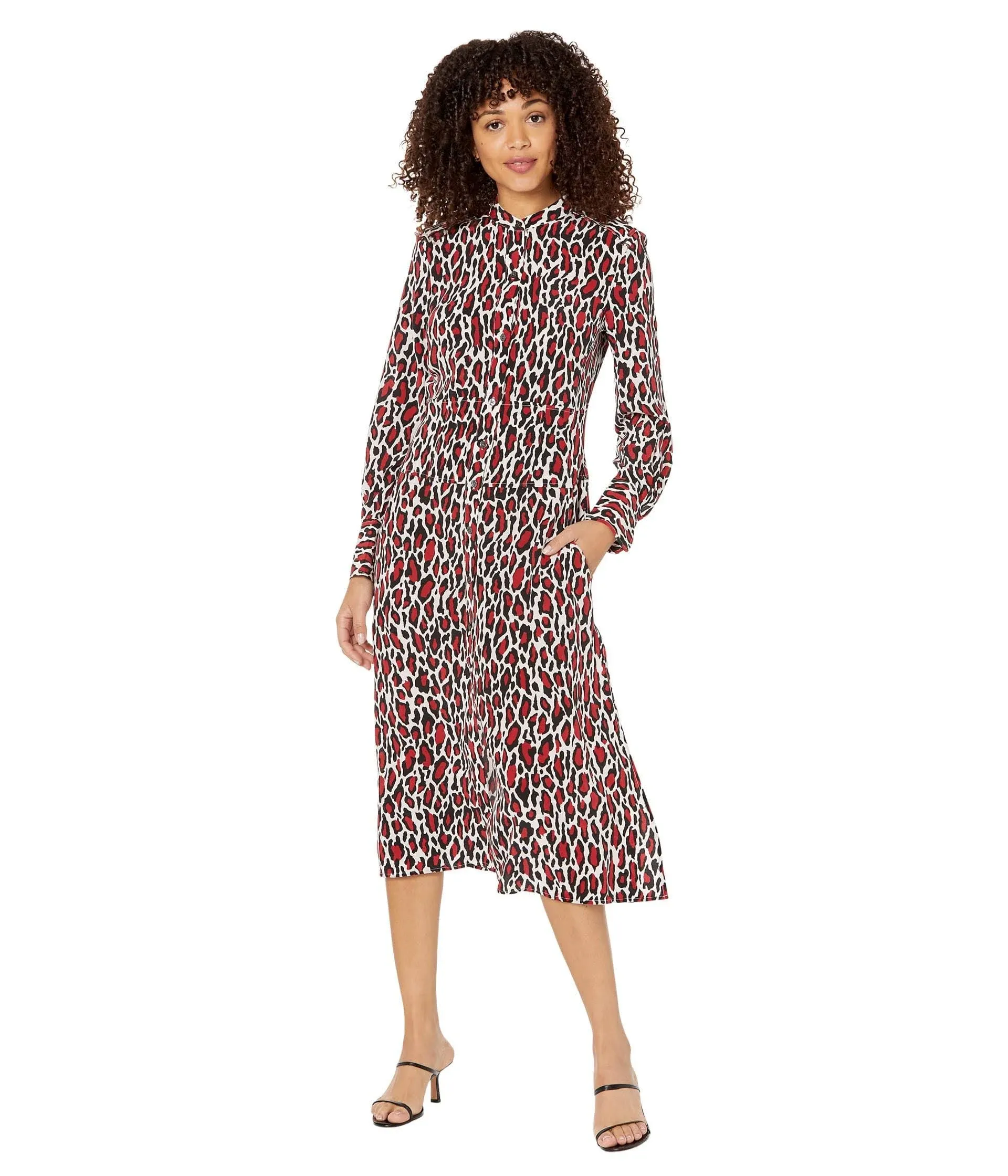 Equipment Women's Thea Silk Animal-Print Midi Dress