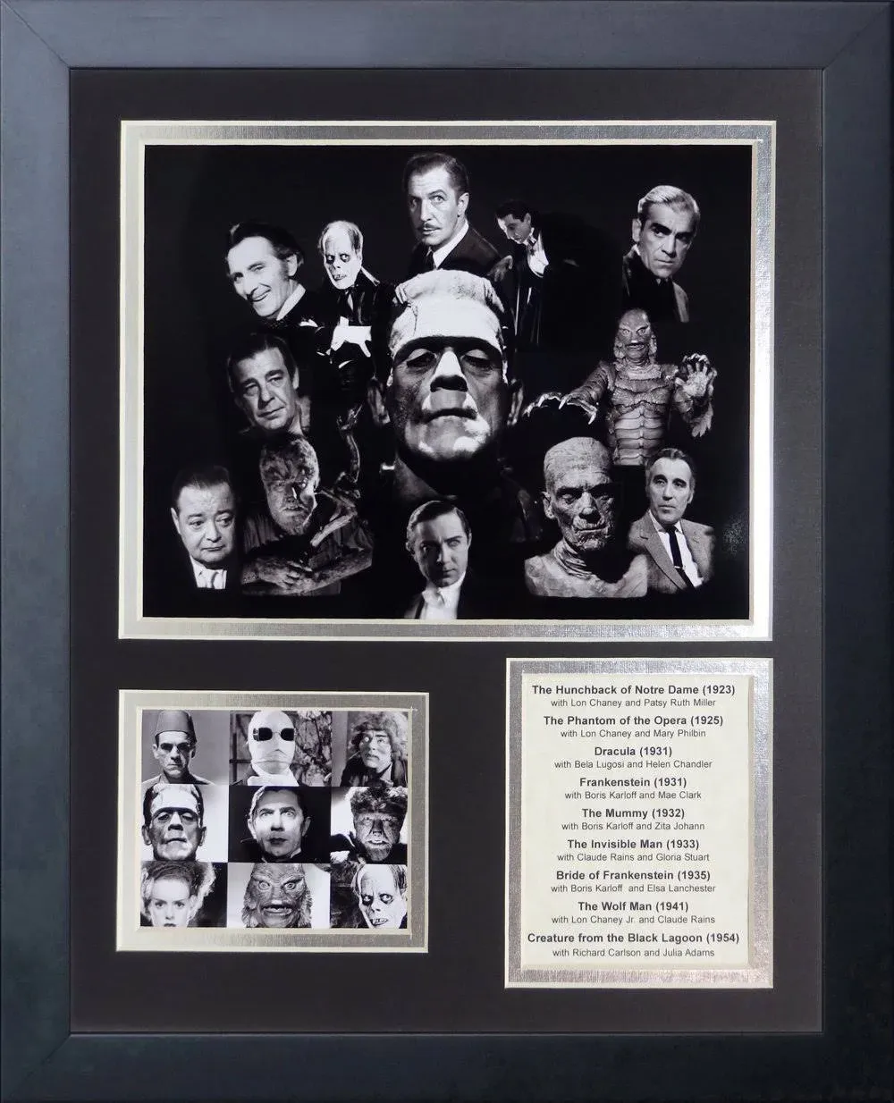 Legends Never Die Horror Classic Movies Framed Photo Collage, 11 x 14 (16482U)