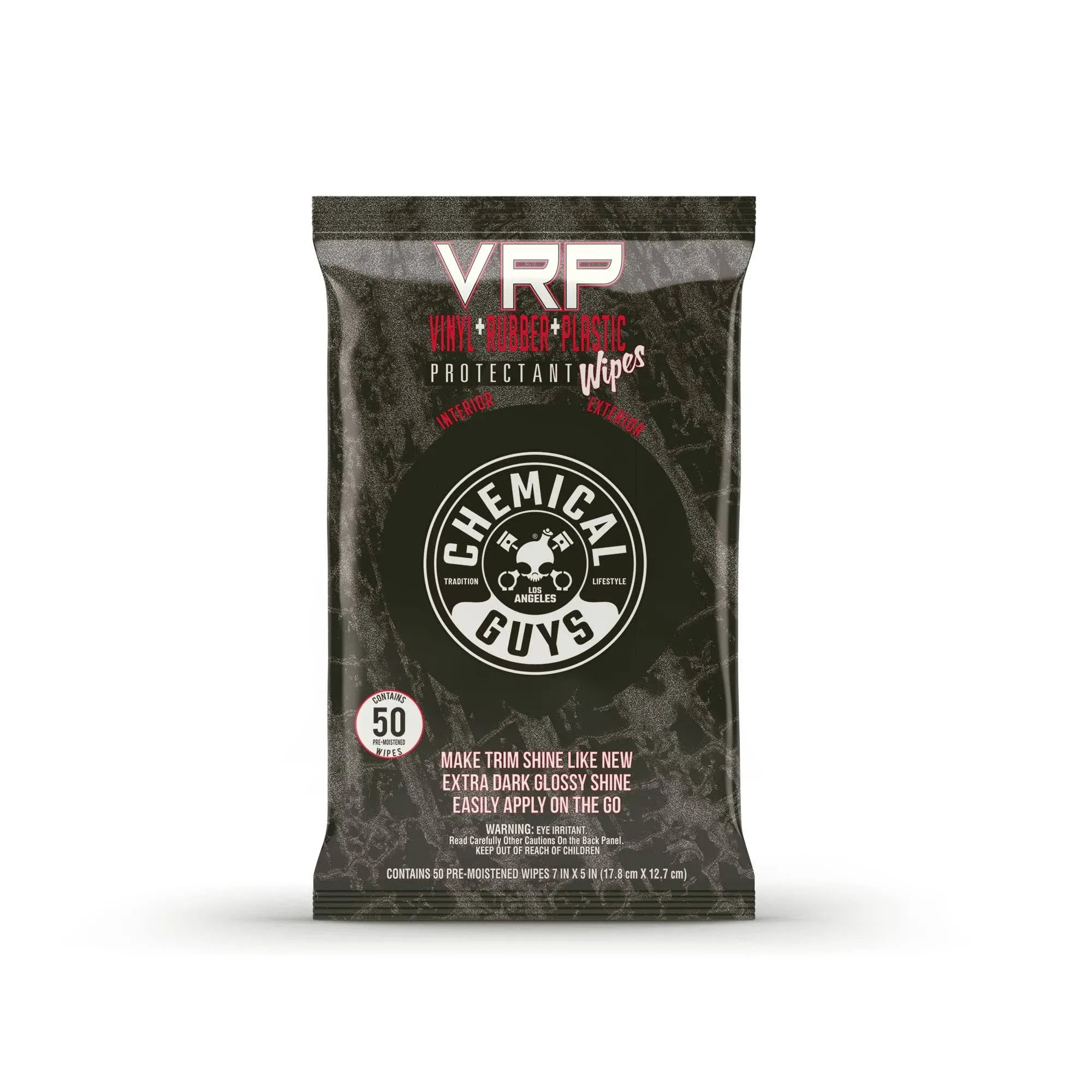 Chemical Guys VRP Vinyl, Rubber, Plastic Shine And Protectant Wipes 50ct