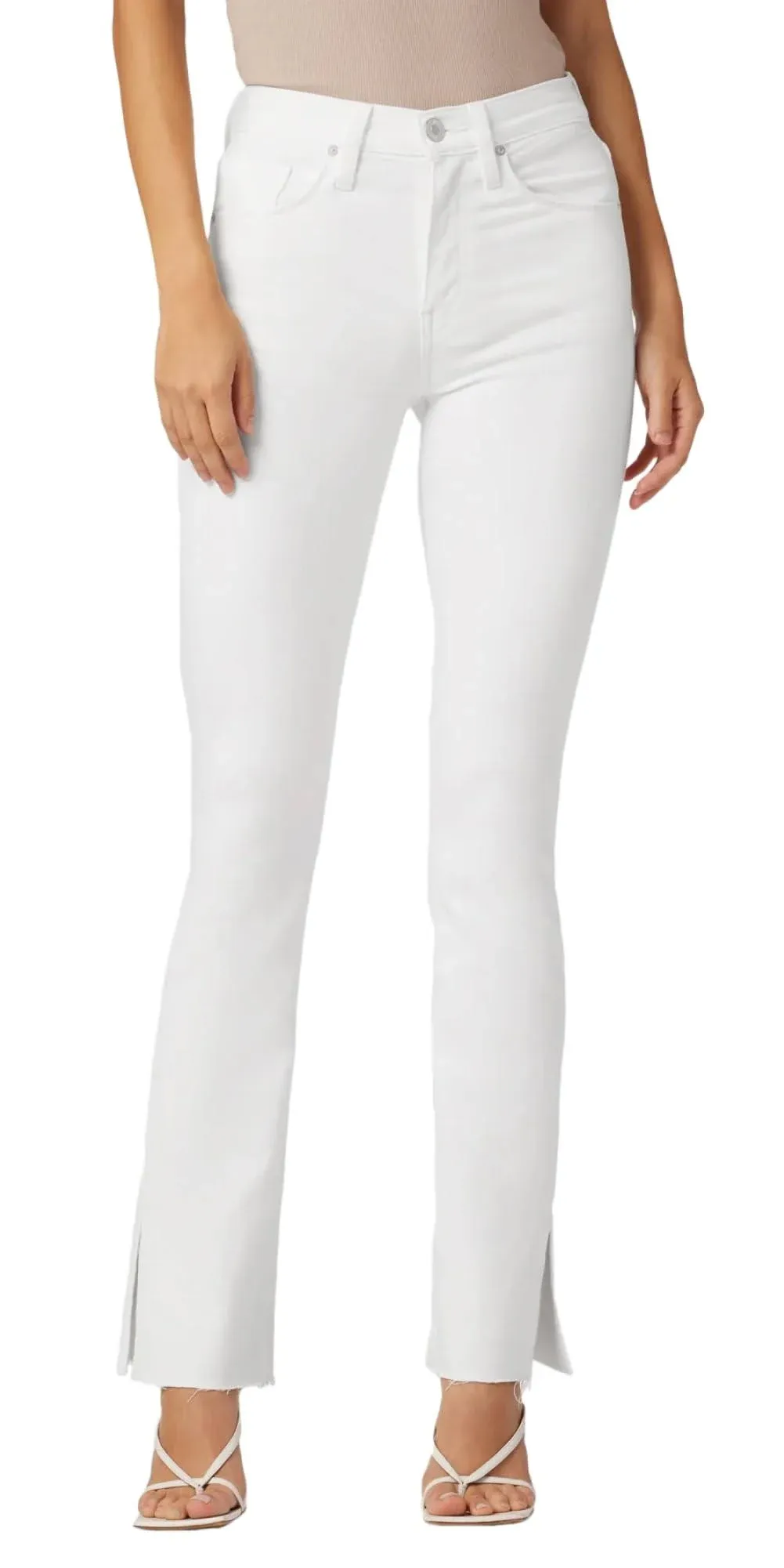 Hudson Jeans Women's Barbara Slit-Hem High-Rise Boot-Cut Jeans - White - Size 23