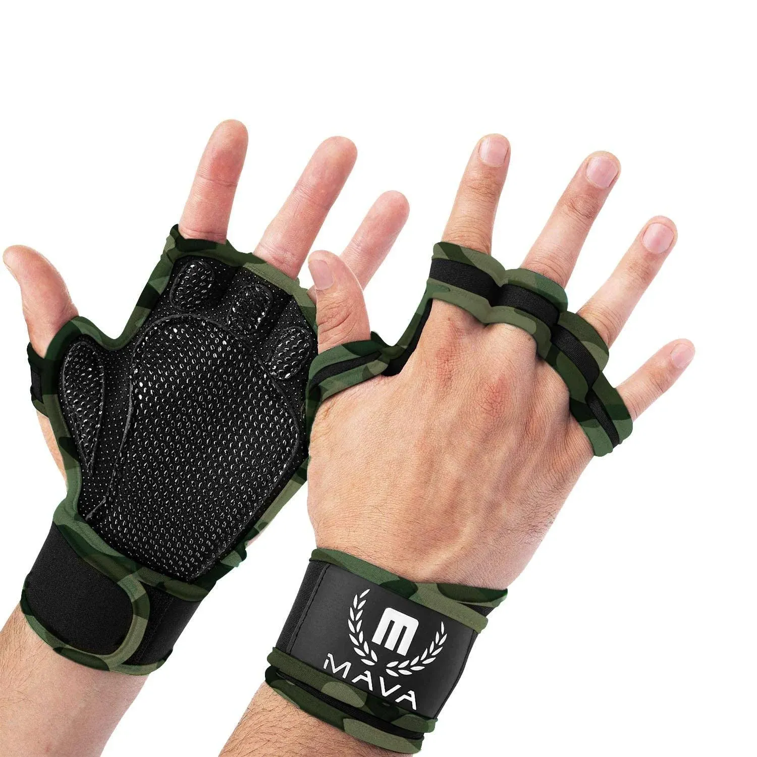 Mava Sports Ventilated Weightlifting Workout Gloves with Wrist Support for Men ...