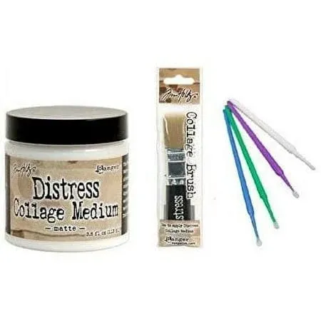 Ranger Collage Bundle - Includes Distress Collage Medium, 75" Collage Brush and ...