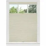 Cordless Cellular Pleated Window Shades - 35 Inch Width, 64 Inch Length - Alabaster - Light Filtering Top-Down Honeycomb Pull Down Blinds for Windows and Skylights by Achim Home Decor