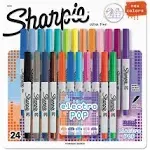 SHARPIE Color Burst Permanent Markers, Ultra Fine Point, Assorted Colors, 24 Count