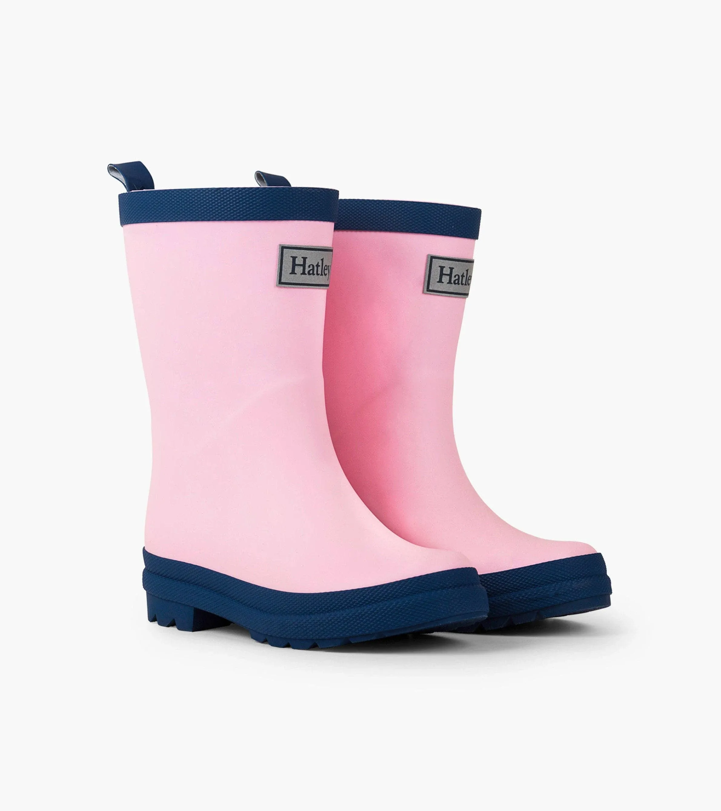 Pink & Navy Matte Rain Boots 5