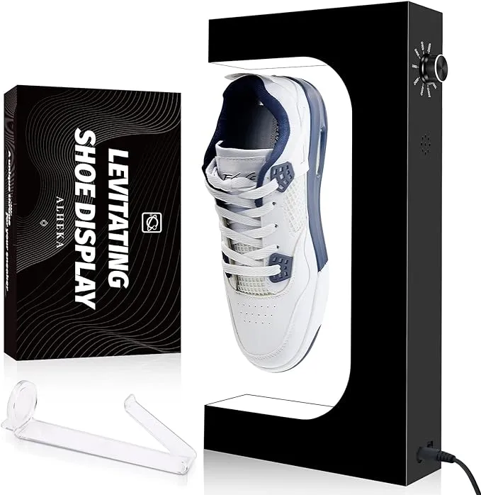 Alheka Levitating Shoe Sneaker Display, Magnetic Floating Shoe Display, Shoe Levitation with Separation Control On LED Light for Sneaker from 200