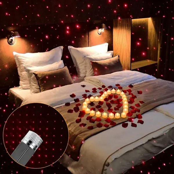 3000 Pieces Artificial Rose Petals with 24 Pieces LED Romantic Tealight Candles 