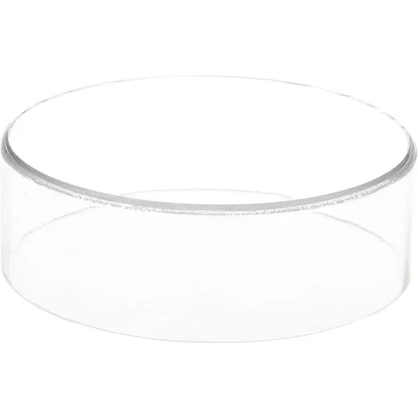 Plymor Clear Acrylic Round Cylinder Display Riser, 2" H x 6" D