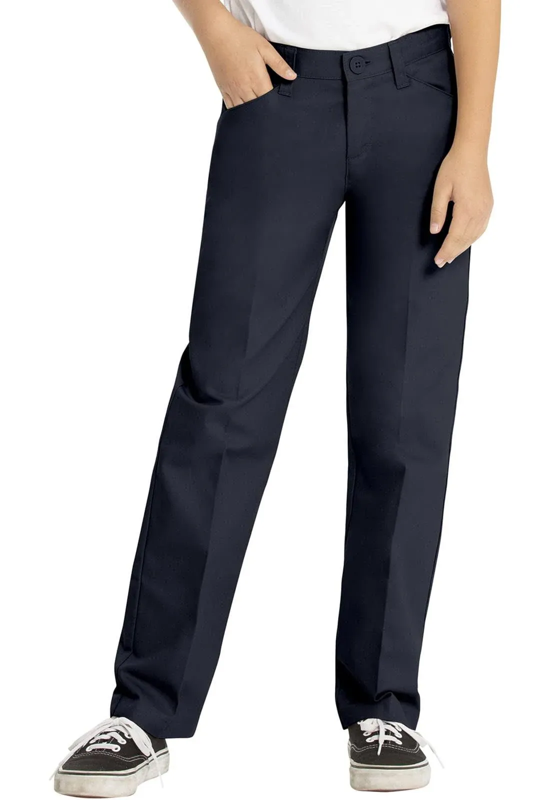 Real School Uniforms 61073 Girls Low Rise Pant - Navy, 10H