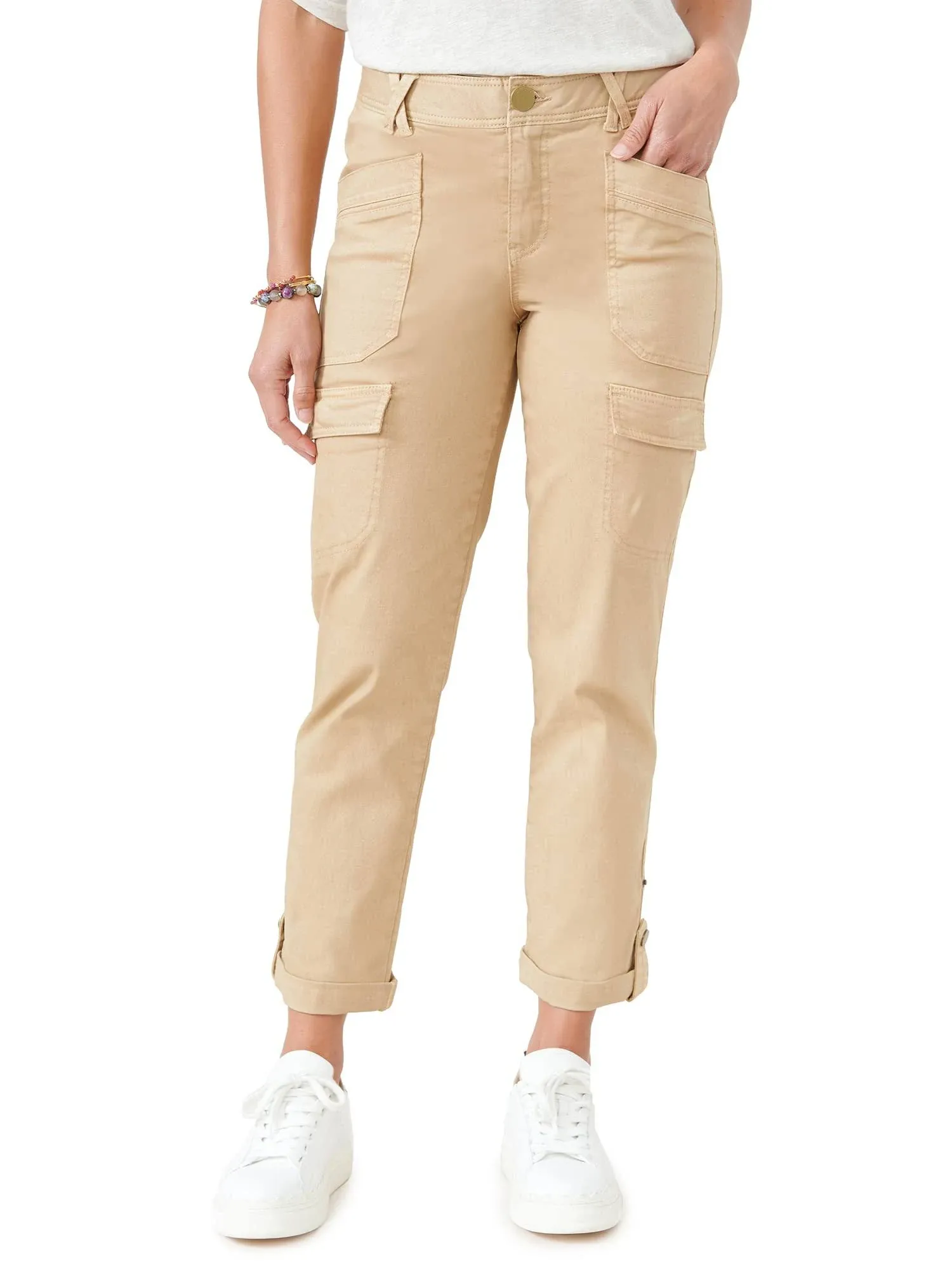 Democracy Women's Absolution High Rise Roll Cuff Cargo Pocket Utility Pants 10 ...