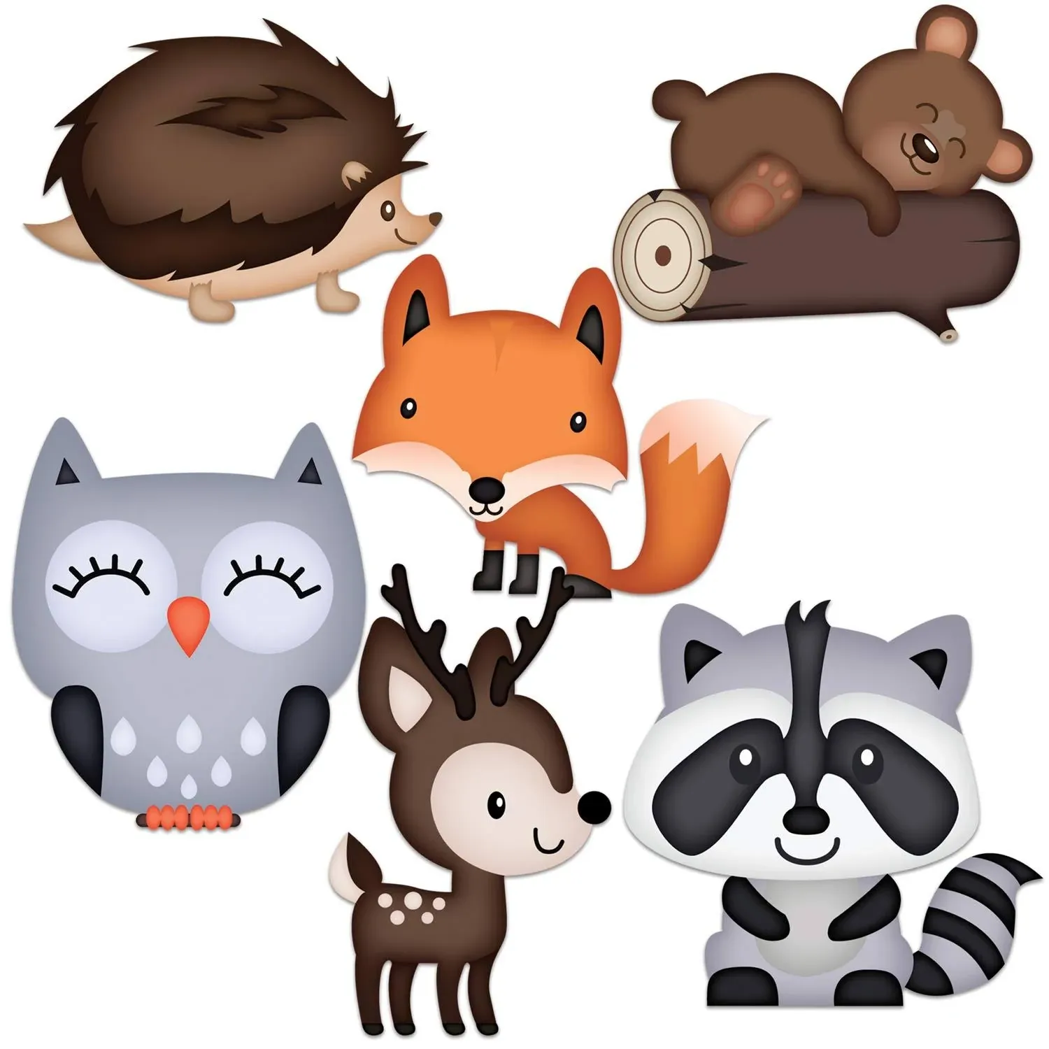 Woodland Animal Cutouts 36 Count - Cute Woodland Baby Shower Decorations - Large Adorable Woodland Animals Cutouts Are Easily Seen - Great for Woodland Creatures Baby Shower Or Fall Themed Baby Shower