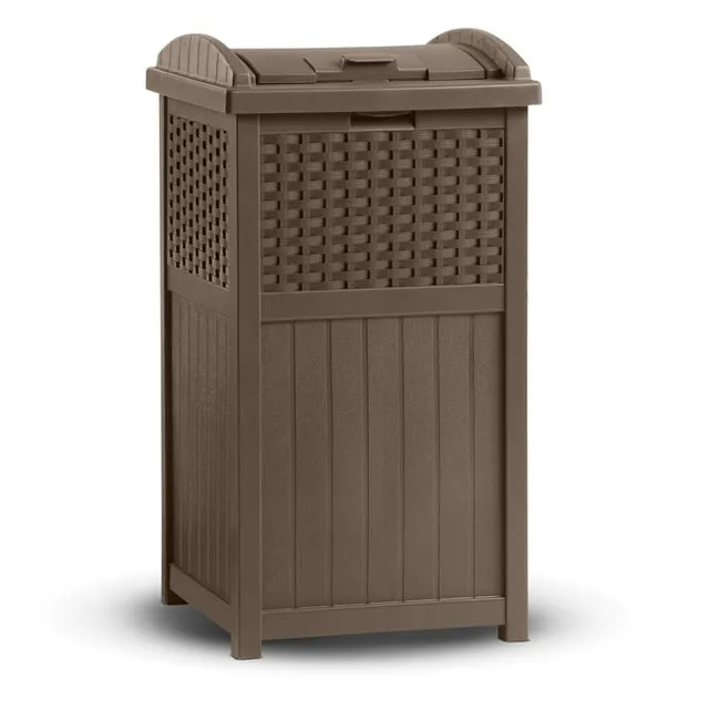 Suncast Brown Trash Can Outdoor