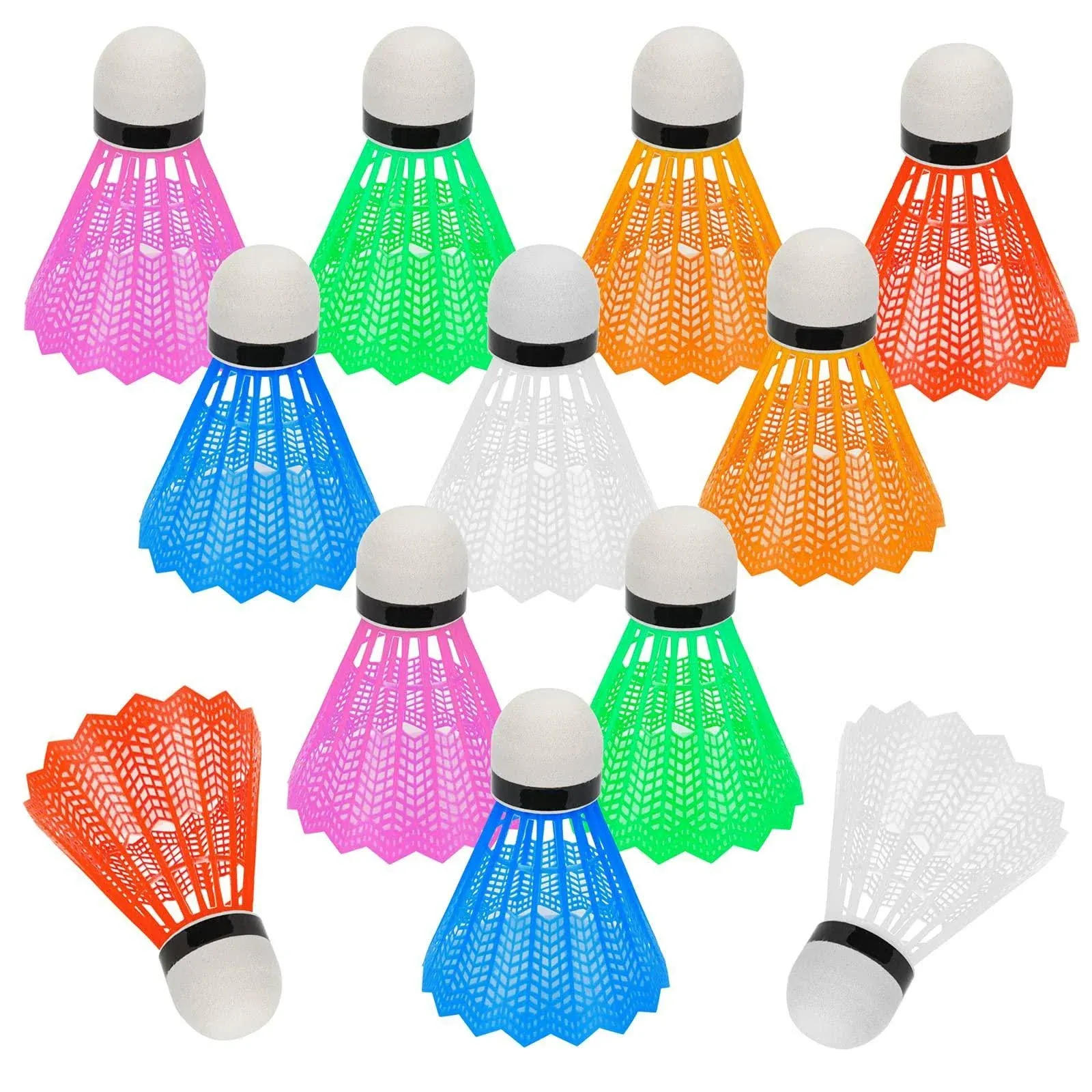 Hysagtek 12 Pcs Plastic Badminton Shuttlecocks shuttles Indoor Outdoor Sport ...