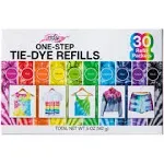 -Step Tie-Dye Kit Refills, Rainbow Tie Dye, Multicolor, 30 Pack