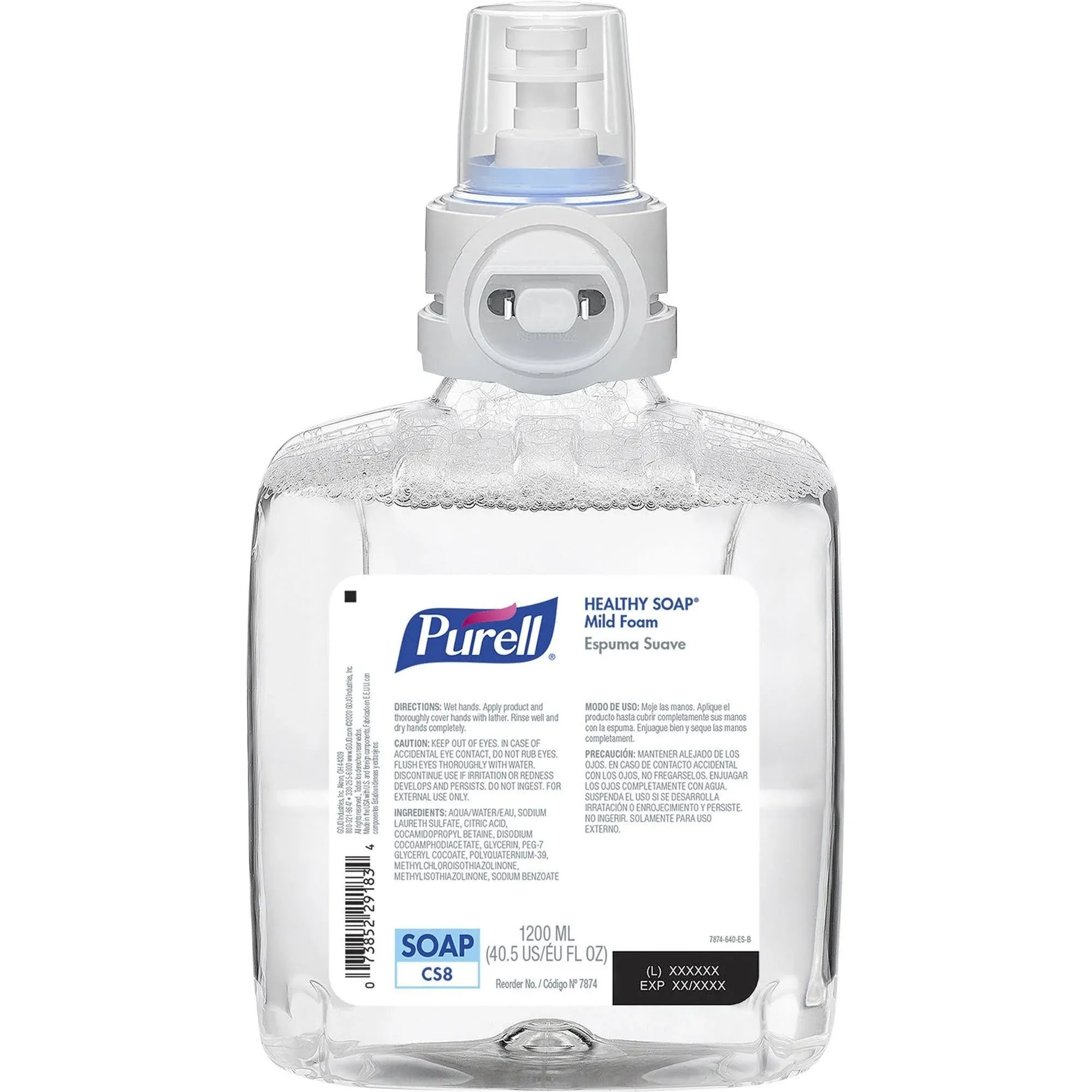 PURELL Professional HEALTHY SOAP Mild Foam, Fragrance-Free, 1,200 mL, For CS8 Dispensers, 2/Carton