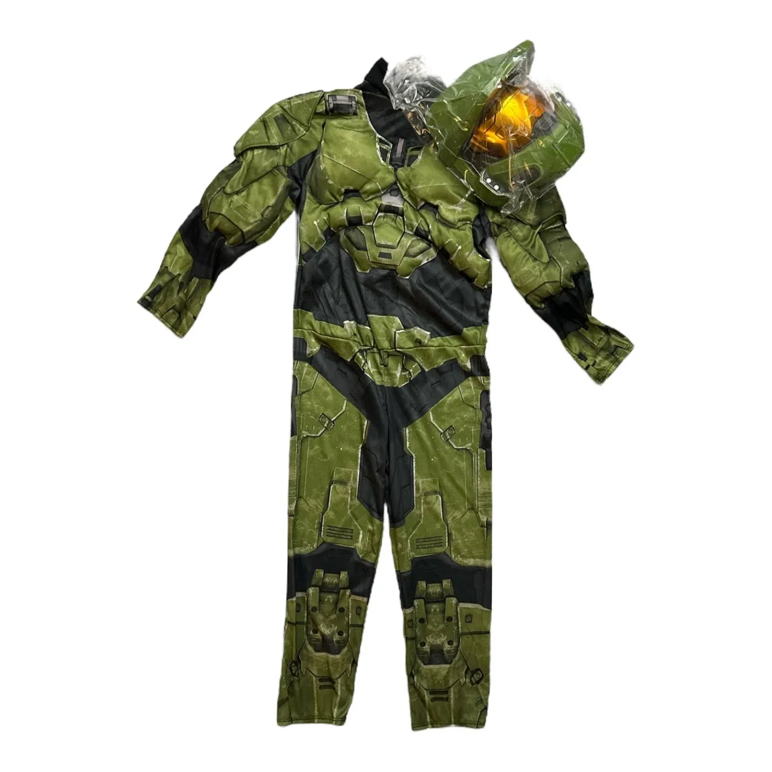 Halo Infinite Master Chief Muscle Padded Kids Costume: Youth Medium (7-8)