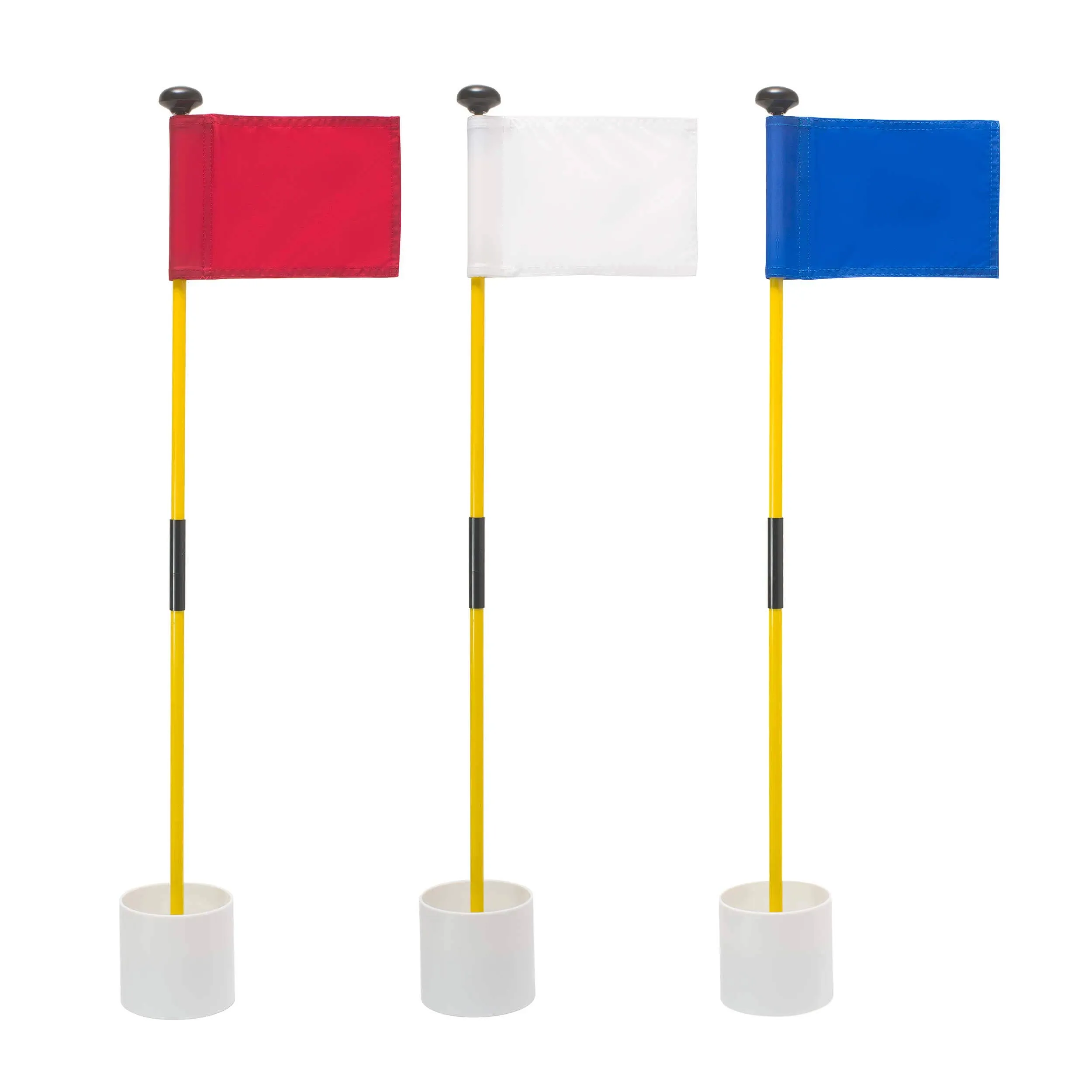 Murray Sporting Goods Golf Flagsticks, Flags and Cups, Set of 3 | Mini Golf Flagsticks with Holes for Putting or Chipping Greens (Variety)