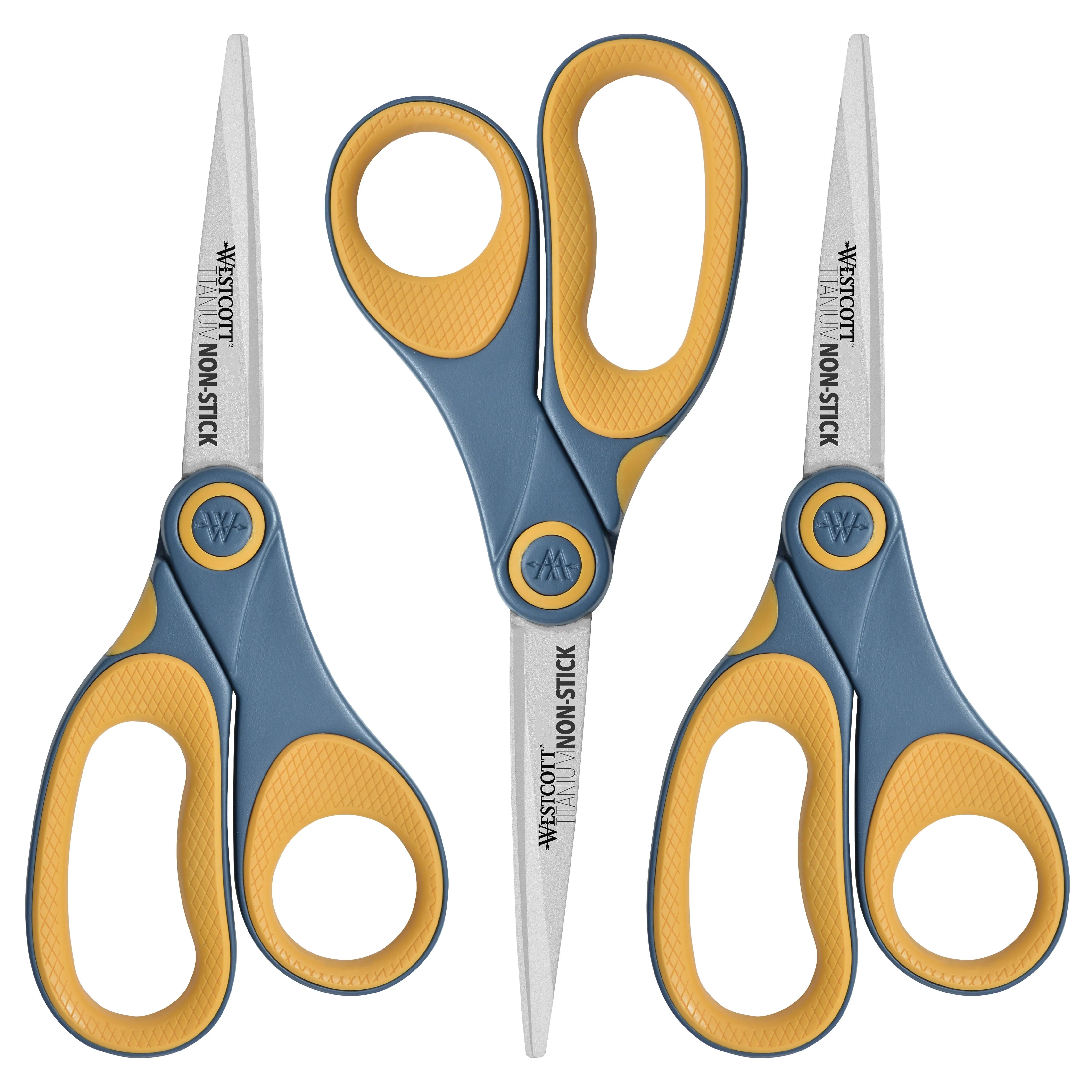 Westcott Non-Stick Titanium Bonded Scissors 8&#034; Straight 3/Pack 15454