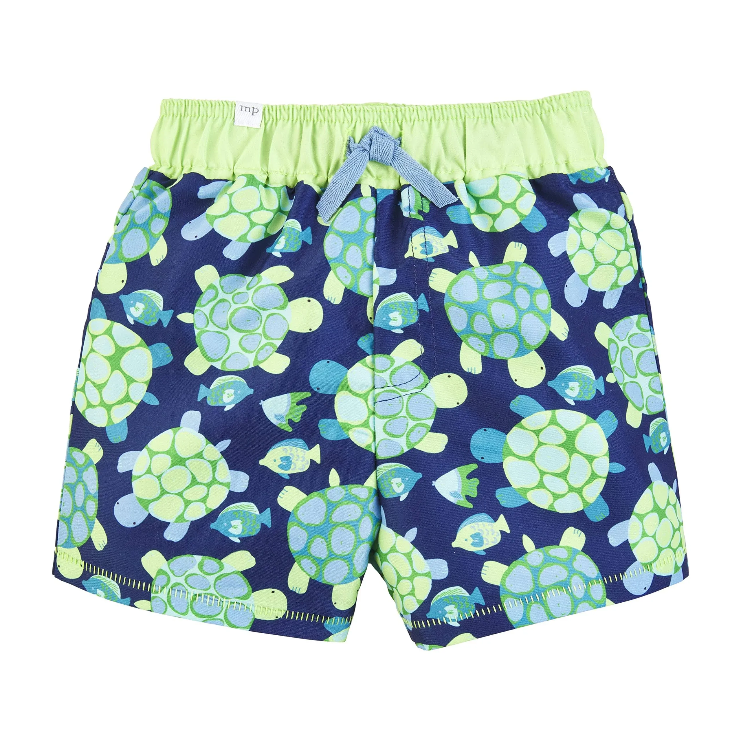 Mud Pie Boys' Turtle Swim Trunks Xs