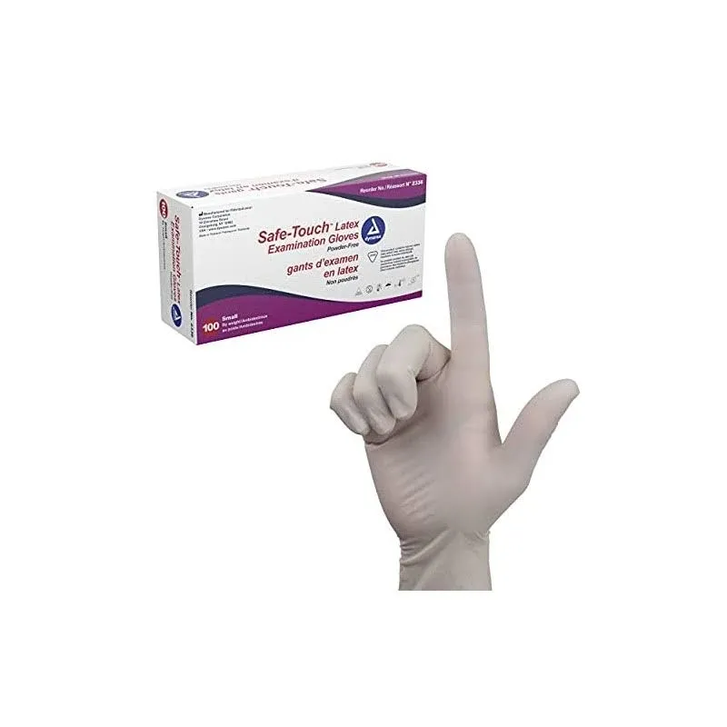 Powder Free Latex Exam Gloves - Small, 100/Bx