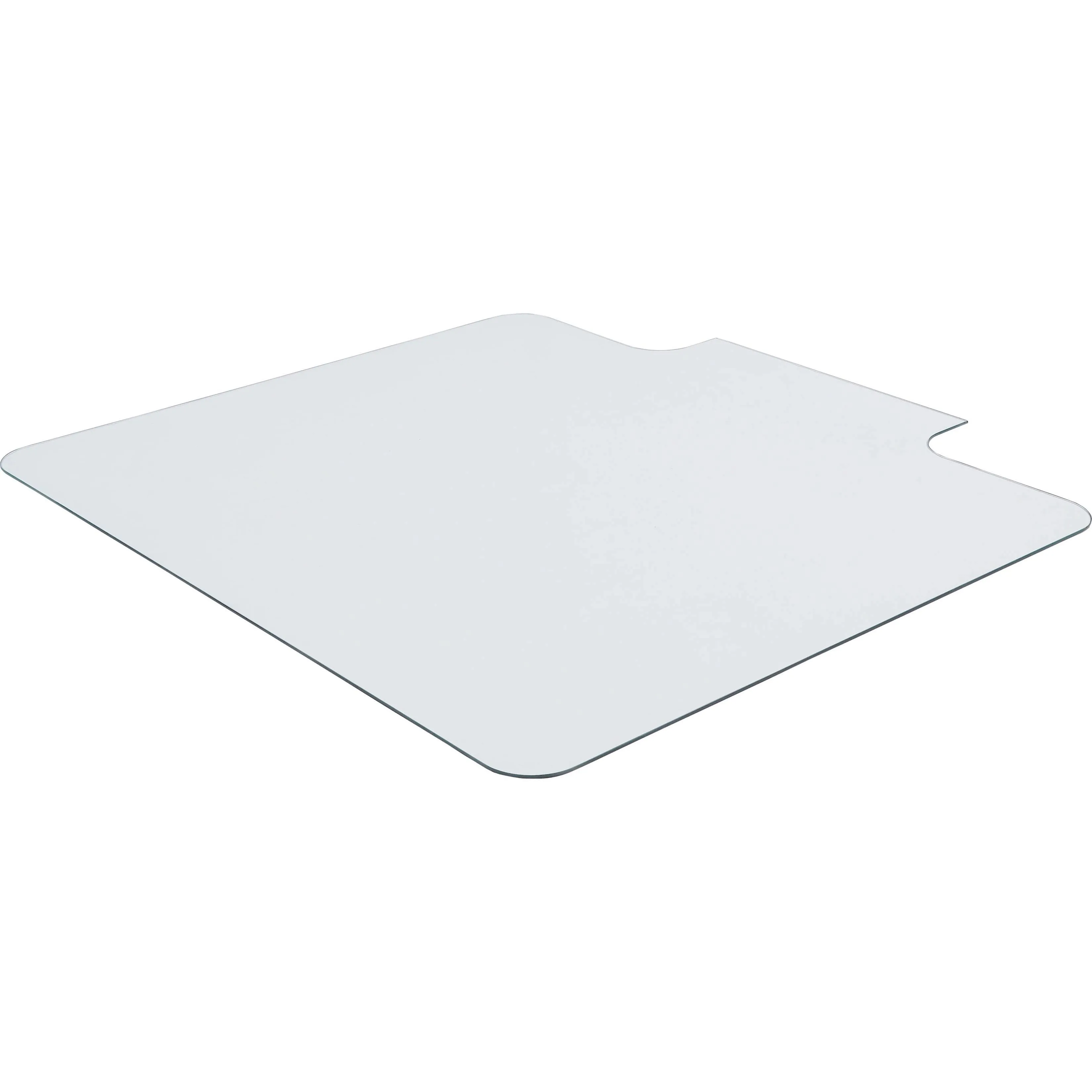 Lorell Tempered Glass Chairmat with Lip