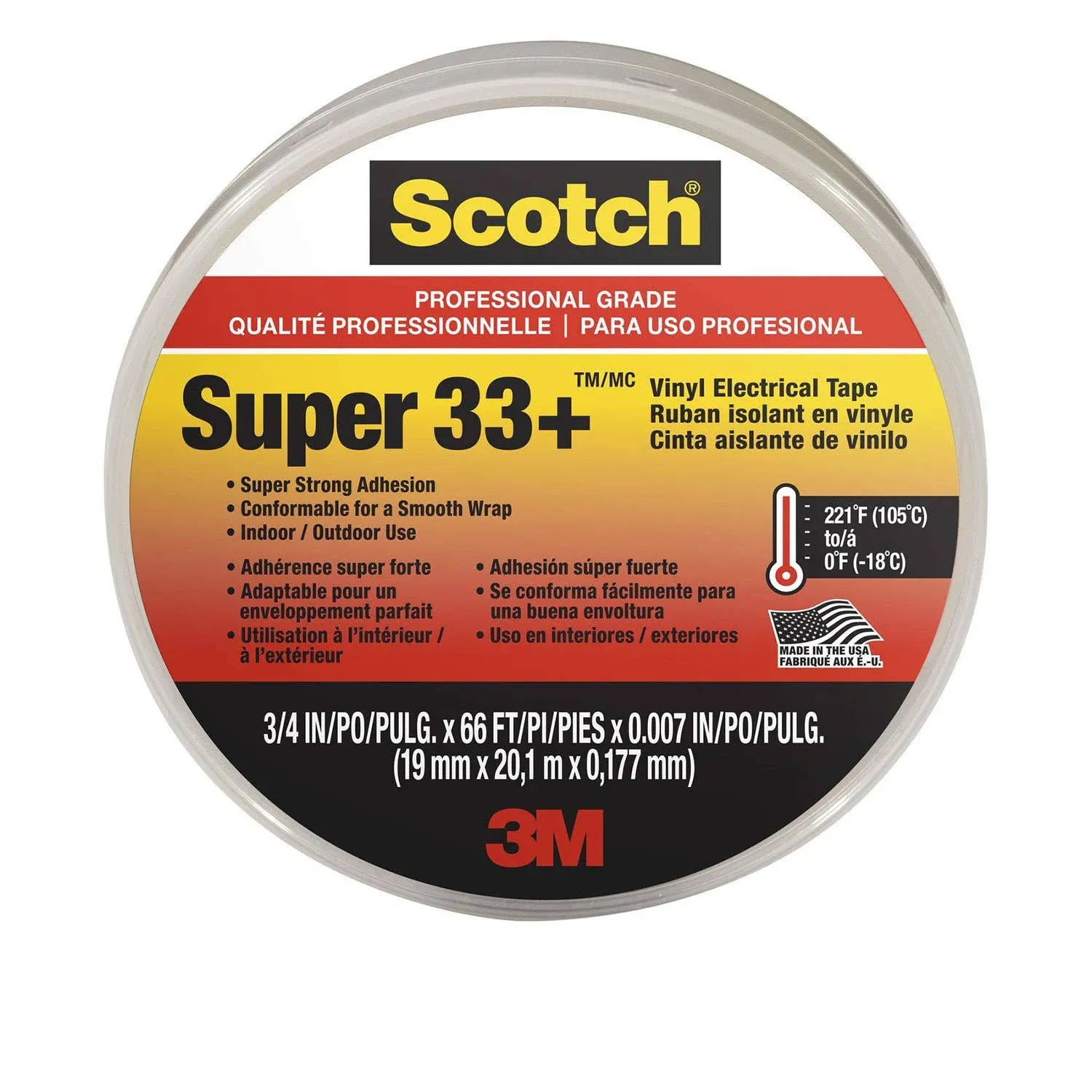 Scotch Super 33 Plus Vinyl Electrical Tape