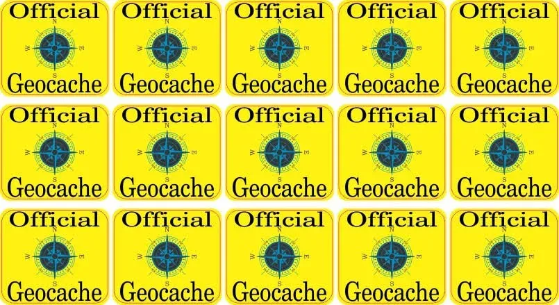 StickerTalk 1in x 1in Official Geocache Micro Cache Stickers Decals Geocaching ...