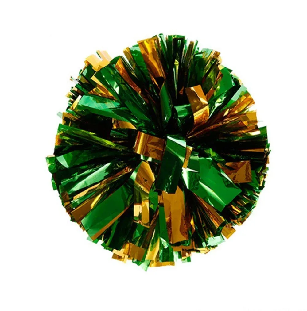 2pack/4pack 13" Cheerleading Metallic Foil & Plastic Ring Pom Poms Cheerleading Poms 100g