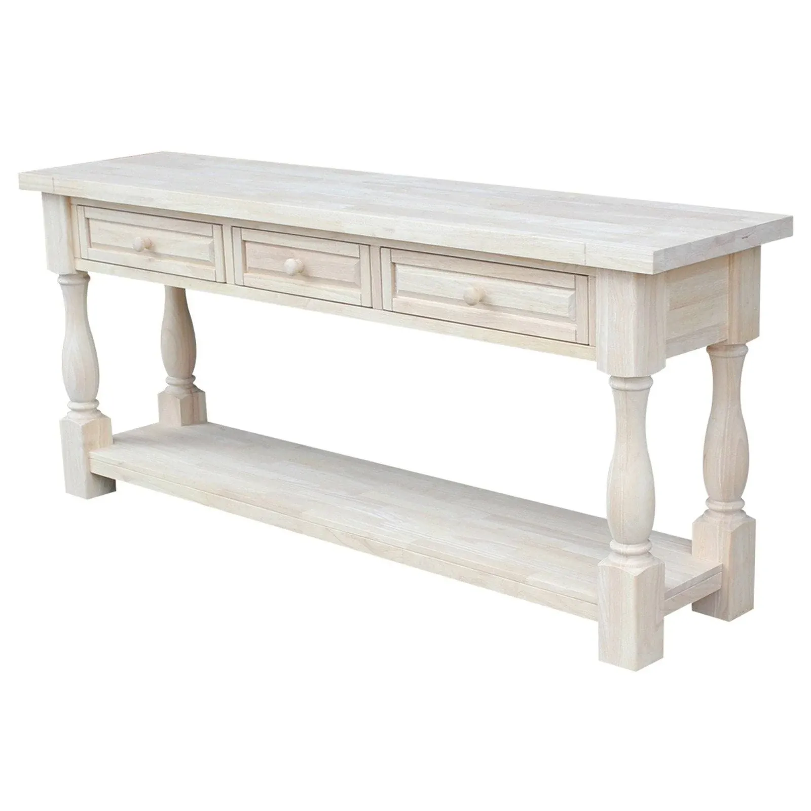 IC International Concepts International Concepts Tuscan, 65 by 14-Inch Console Table, Unfinished