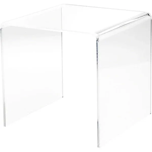 Plymor Clear Acrylic Square Display Riser, 9 H x 9 W x 9 D (1/4 thick)