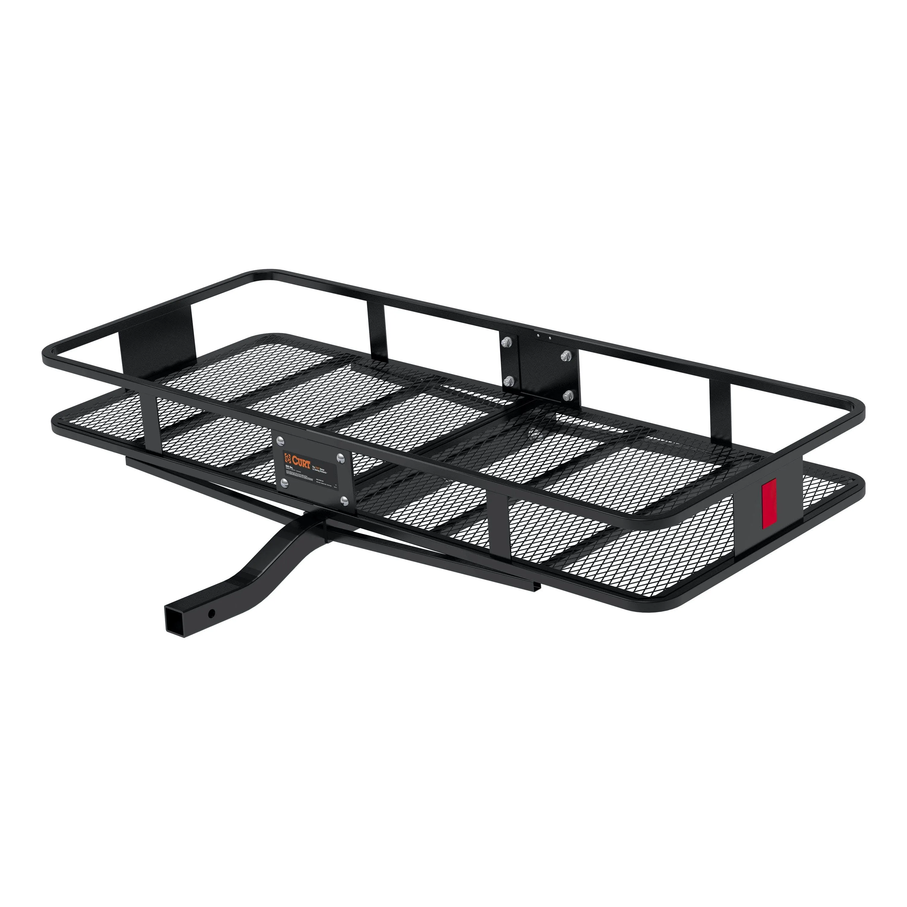 Black Steel Basket Cargo Carrier 60 X 24 X 6 Inch 500 Lbs Capacity