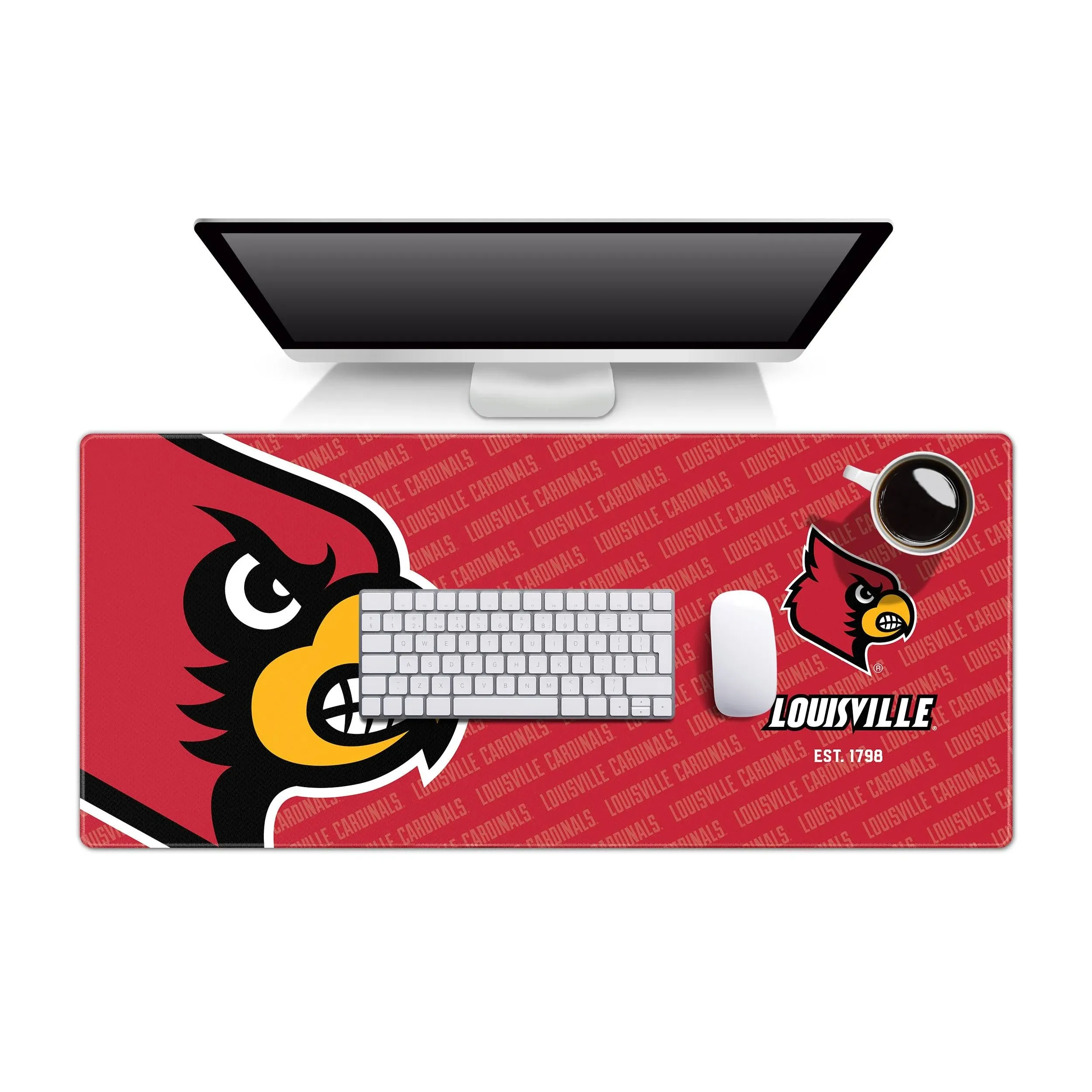 YouTheFan NCAA Louisville Cardinals Logo Series Desk Pad