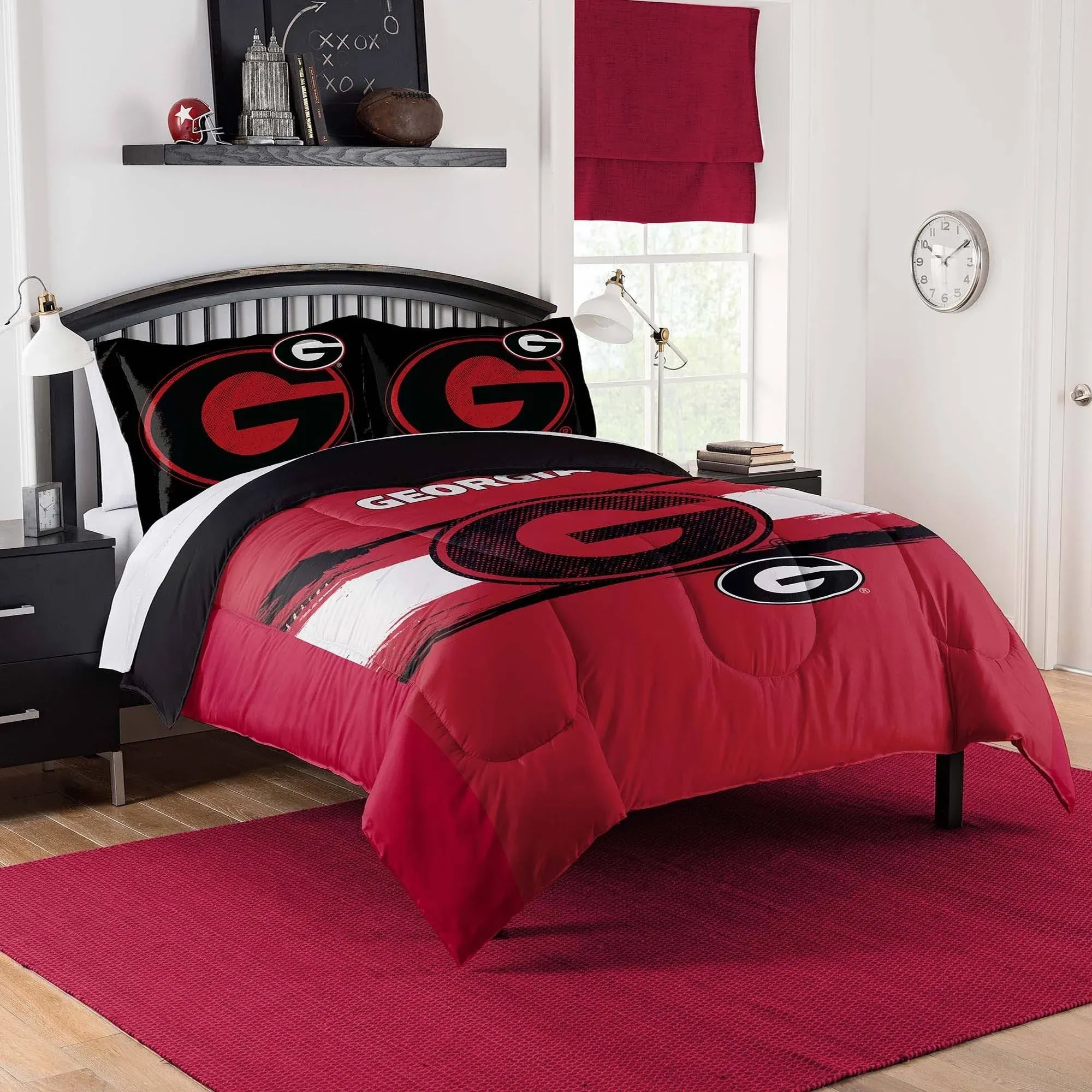 Northwest NCAA Georgia Bulldogs Comforter & Sham Set Full/Queen