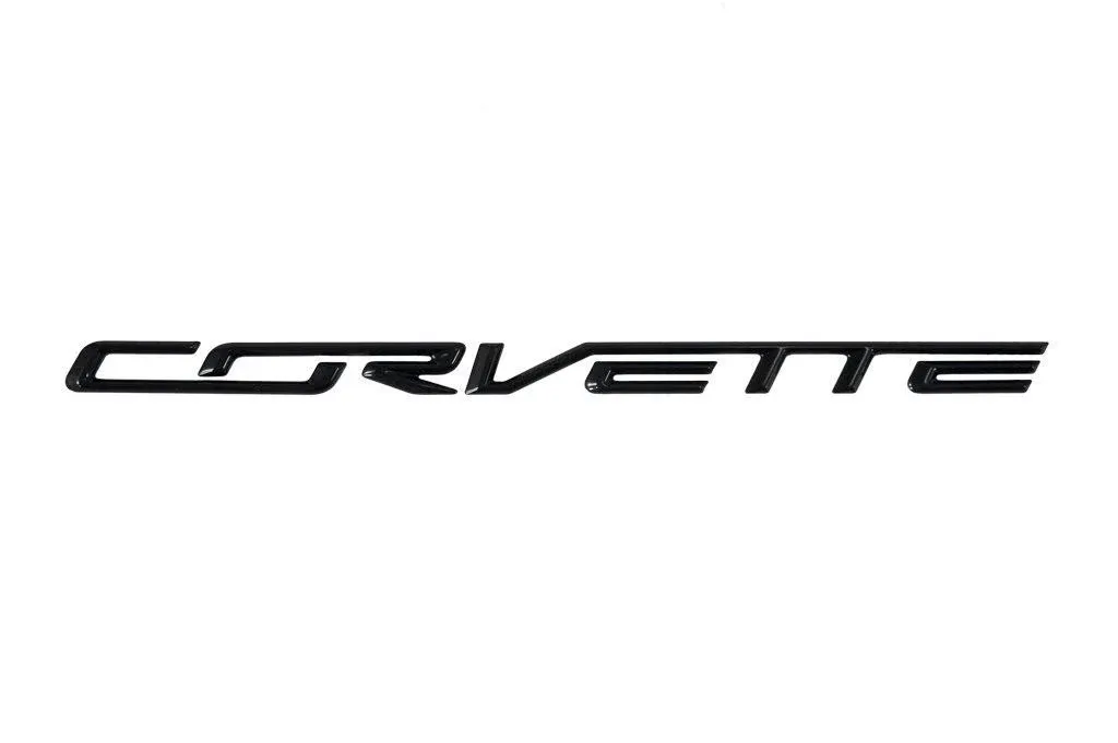 2015 - 2015 Chevrolet Rear Deck Lid Corvette Name Plate in Carbon Flash with ...