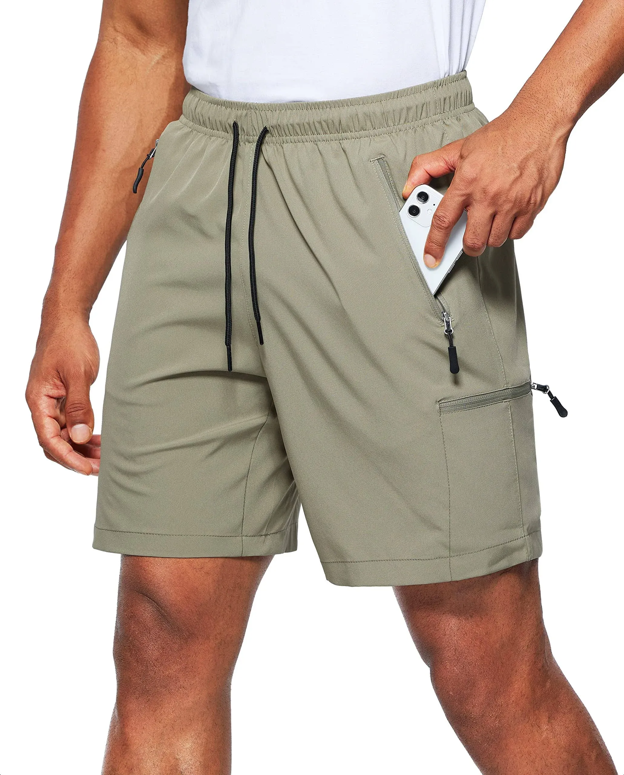 Viodia Men's Hiking Cargo Shorts Stretch Quick Dry Lightweight Shorts for Men Fishing Athletic Shorts with Pockets