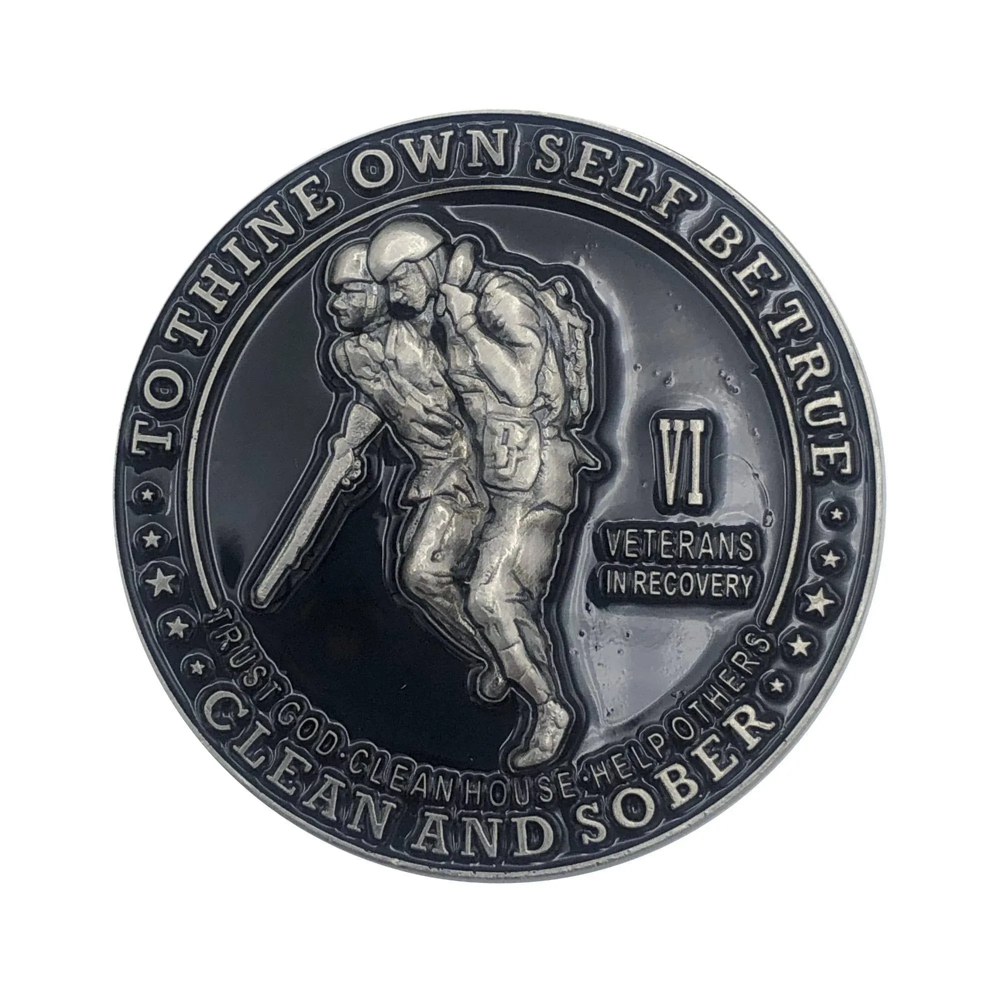 Veterans in Recovery AA Coin 1-60yrs Sobriety Chip